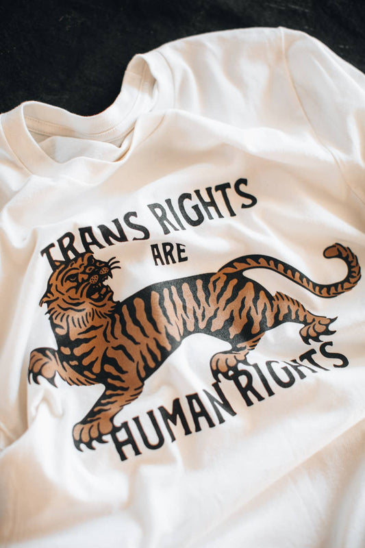 Trans Rights are Human Rights Tee - White - MST GoodsHoundstooth Design + Supply Co