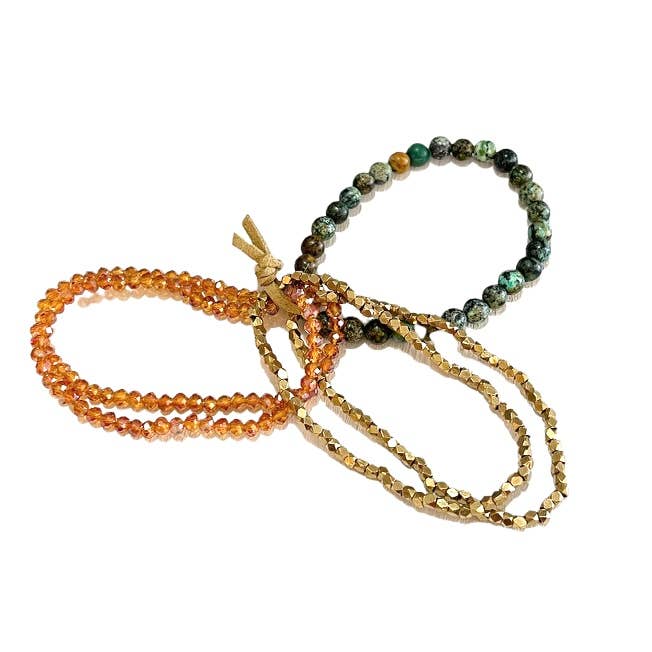 Turquoise Copper Bracelet Stack - MST GoodsBaizaar