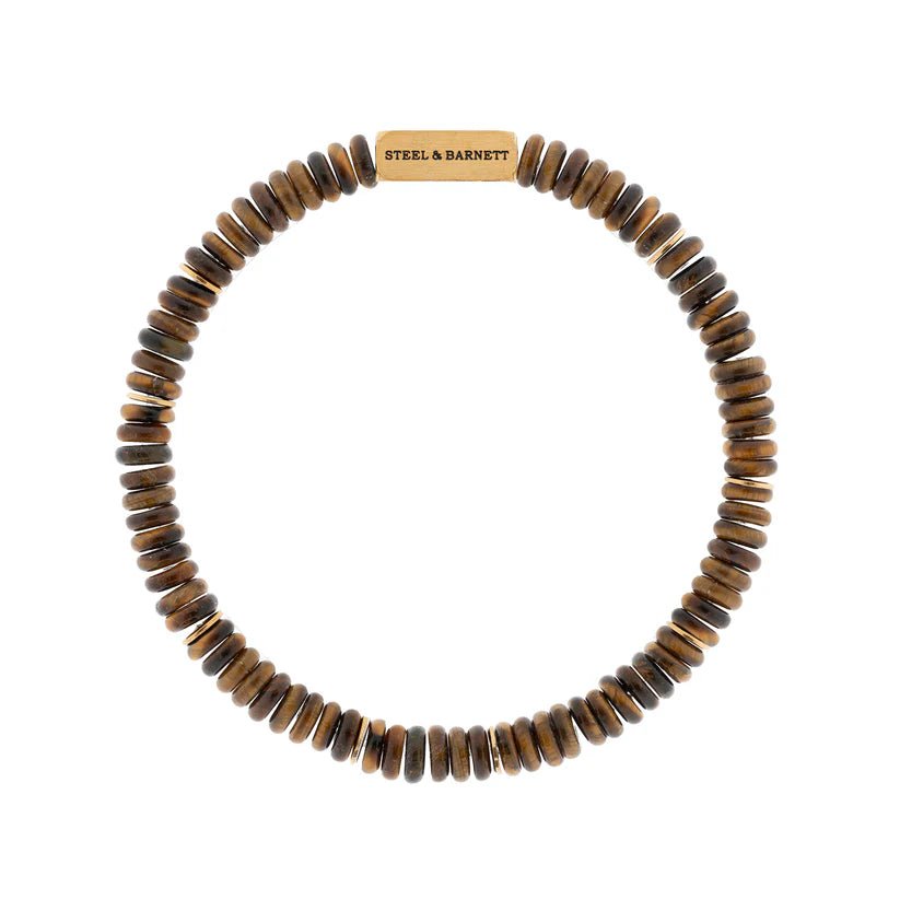 Two Tone Disc Gemstone Bracelet - MST GoodsBraceletsSteel & Barnett