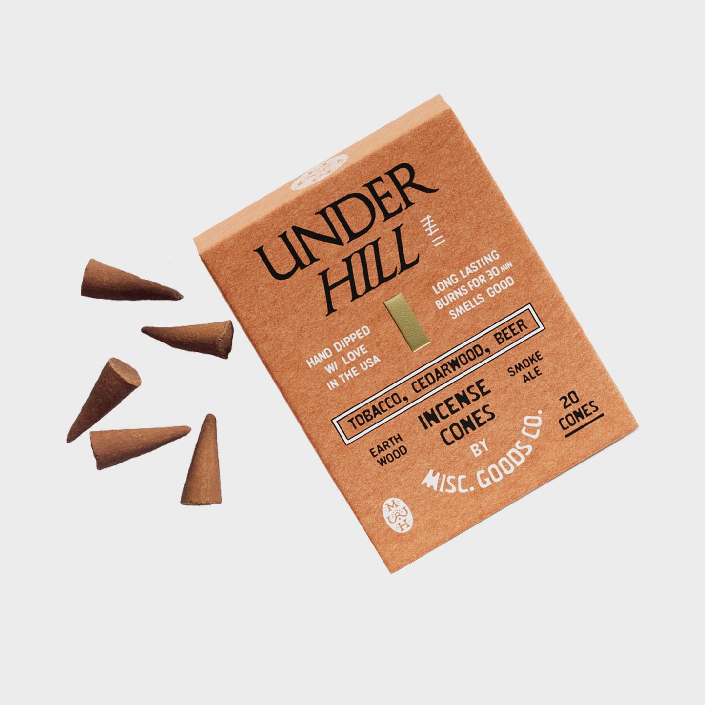Underhill Incense Cones | Handmade | Smoke, Leather & Spice - MST GoodsMisc Goods Co.