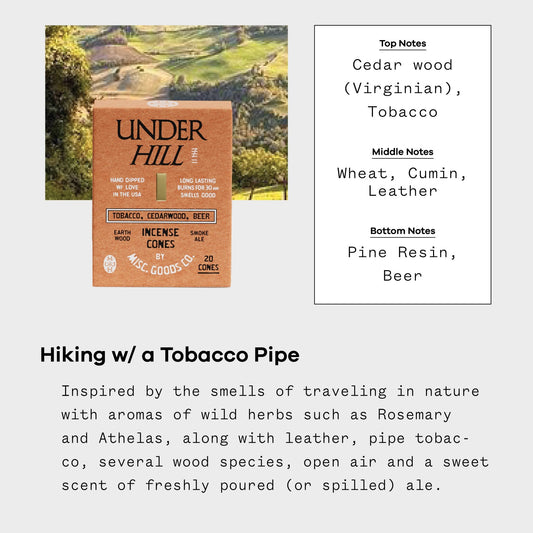 Underhill Incense Cones | Handmade | Smoke, Leather & Spice - MST GoodsMisc Goods Co.