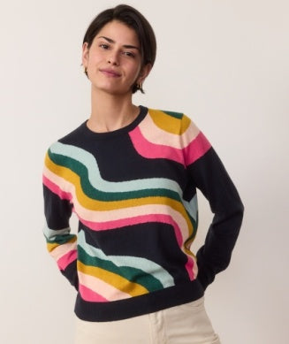 Icon Sweater Midnight Rainbow