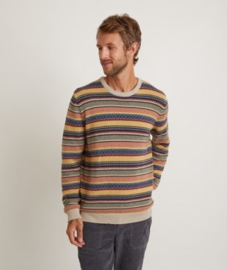 Reed Jacquard Crew Sweater