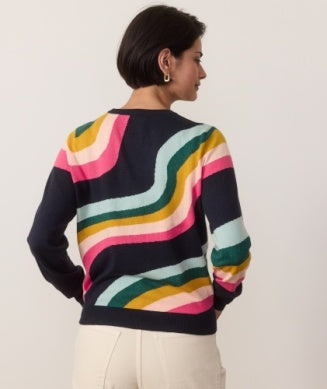 Icon Sweater Midnight Rainbow