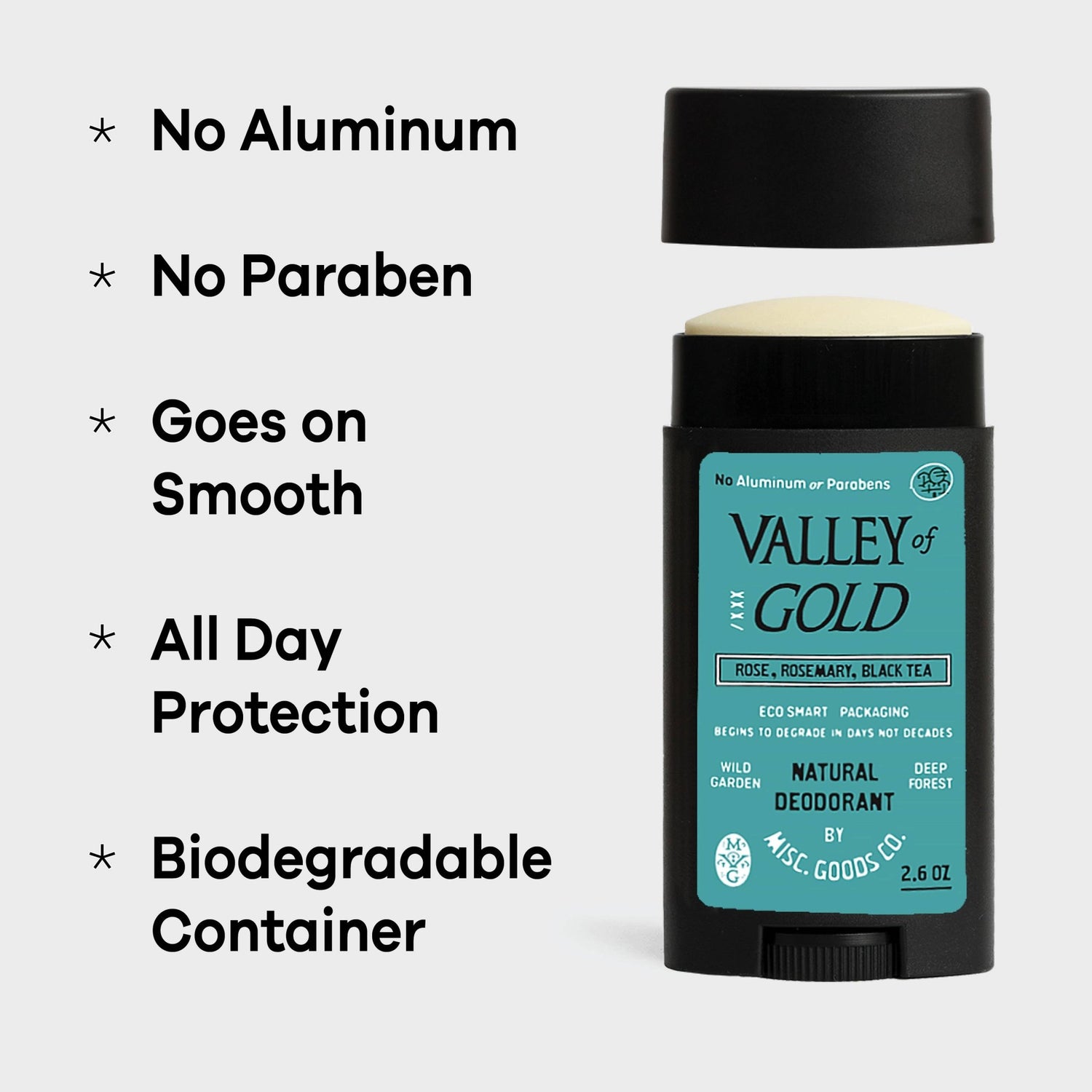 Valley of Gold Natural Deodorant | No Aluminum or Parabens - MST GoodsMisc Goods Co.
