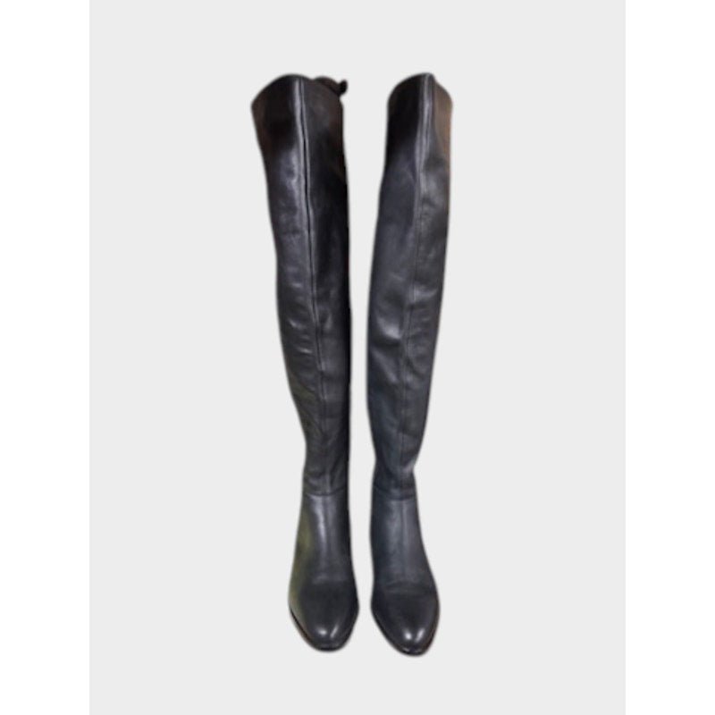 Vince Camuto OTK Over The Knee Leather Boots Black Women's 8 - MST GoodsVintage