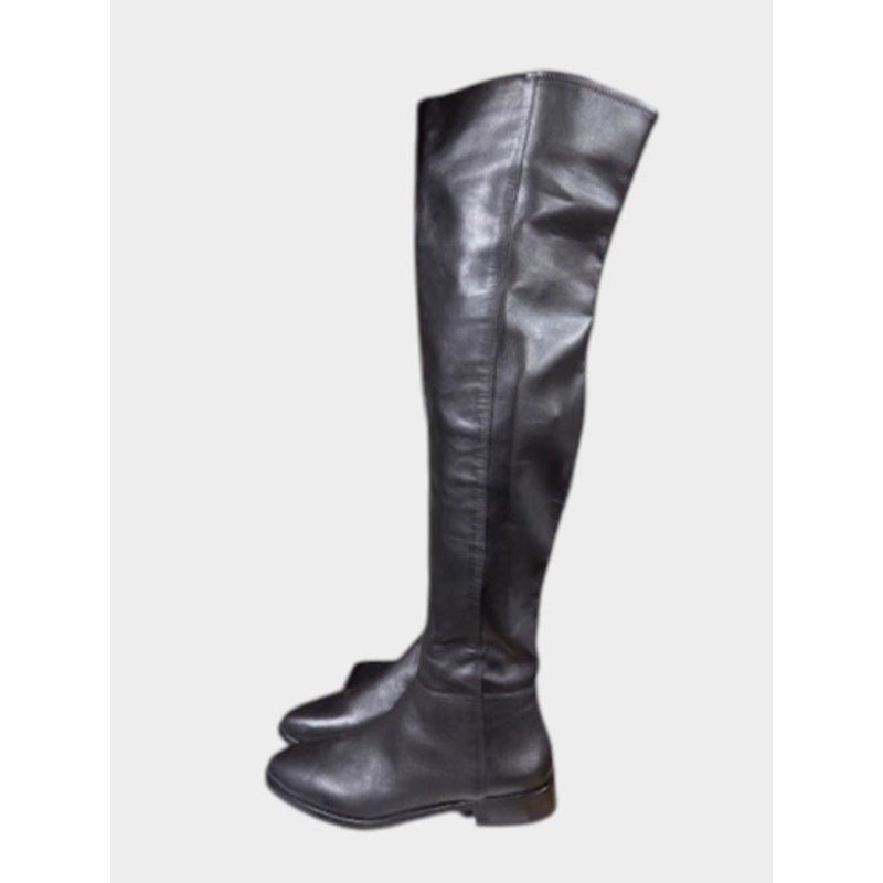 Vince Camuto OTK Over The Knee Leather Boots Black Women's 8 - MST GoodsVintage