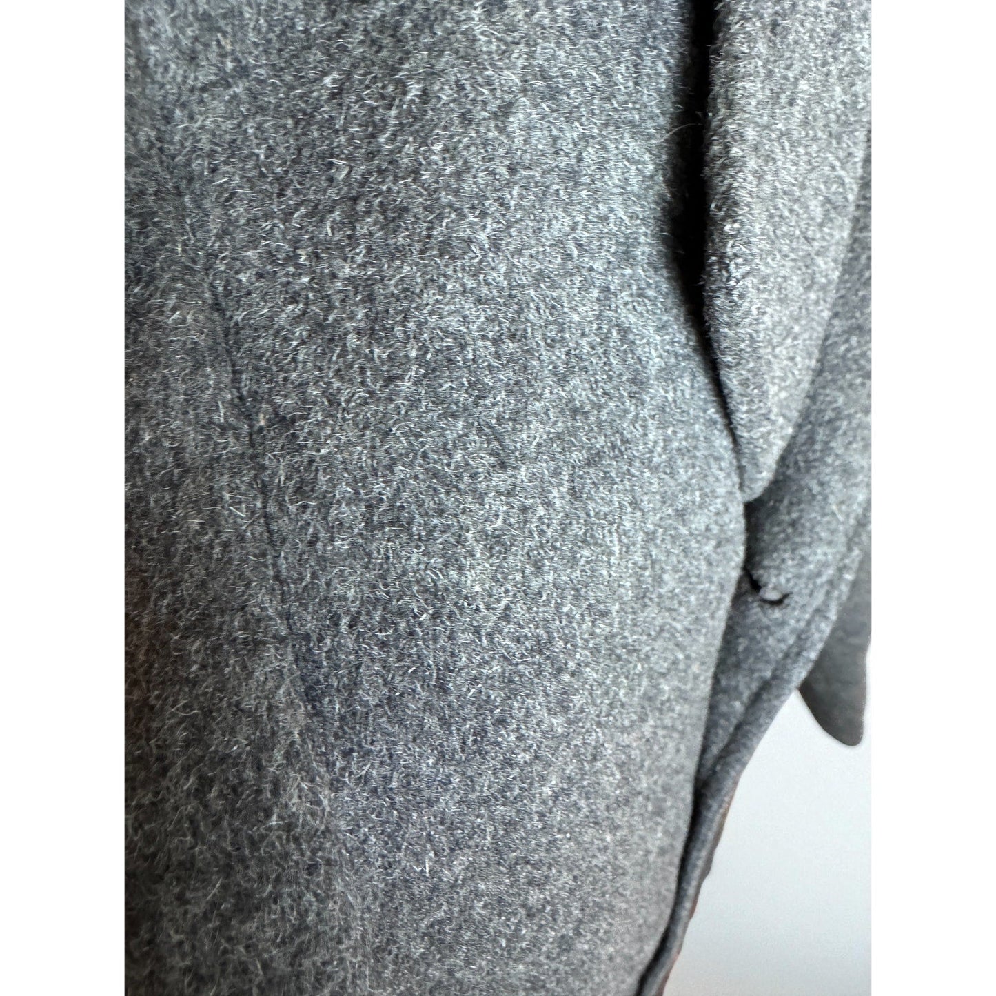 Vintage 1960s ES Levy Wool Coat Gray Overcoat Men's Long Lined Large Galveston - MST GoodsVintage