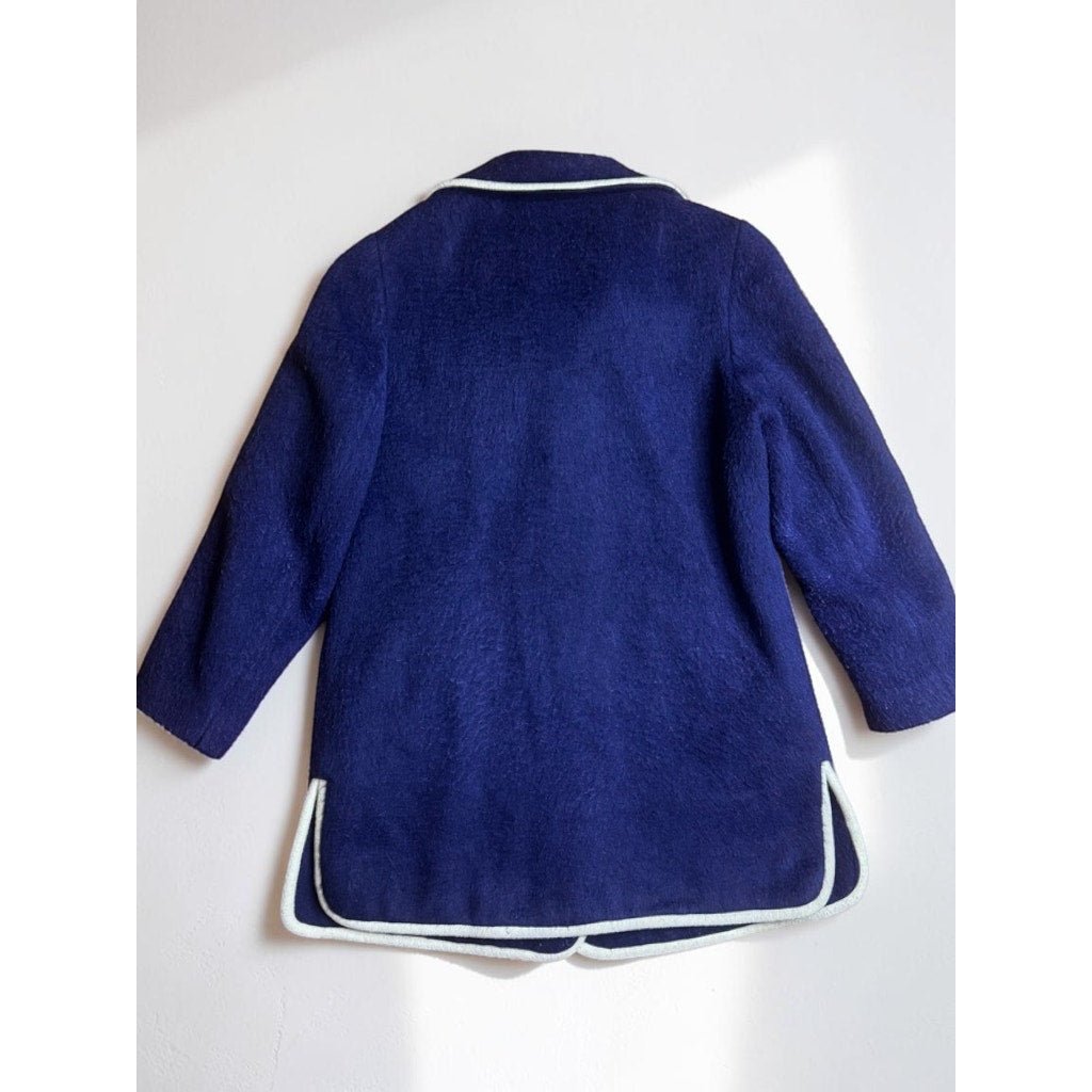 Vintage 1970s Lodenfrey Navy Blue White Piping Austria Wool Jacket Retro M - MST GoodsPolo Ralph Lauren