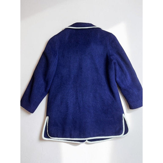 Vintage 1970s Lodenfrey Navy Blue White Piping Austria Wool Jacket Retro M - MST GoodsPolo Ralph Lauren