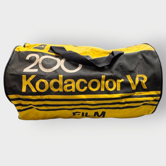 Vintage 1980s Kodacolor VR 200 FIlm Duffel Bag Yellow Black - MST GoodsVintage