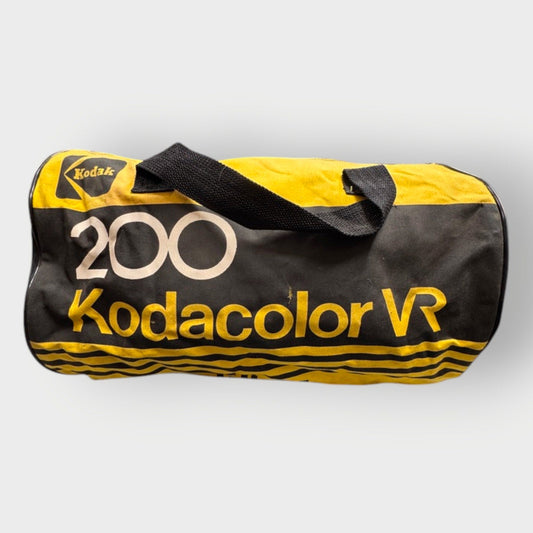 Vintage 1980s Kodacolor VR 200 FIlm Duffel Bag Yellow Black - MST GoodsVintage