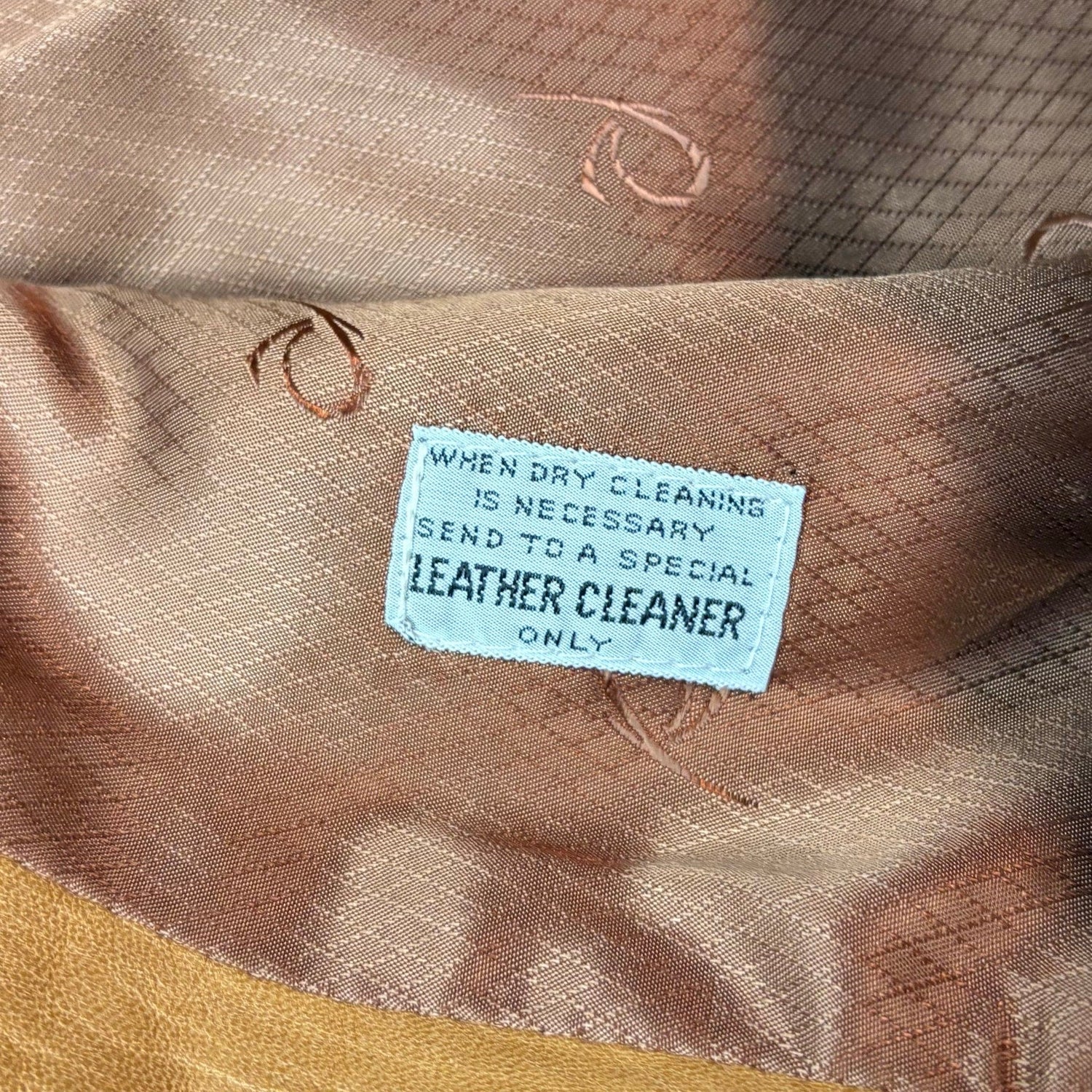 Vintage 1980s Remy Leather Bomber Tan Jacket Mens Large USA Shearling Collar - MST GoodsVintage