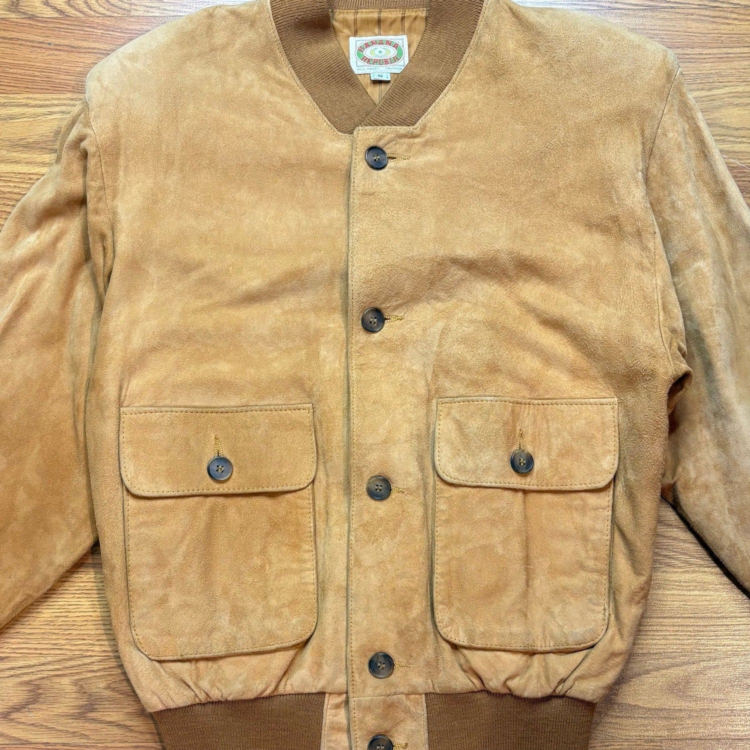 Vintage 1987 Banana Republic Leather Jacket Mens M USA Mill Valley - MST GoodsVintage