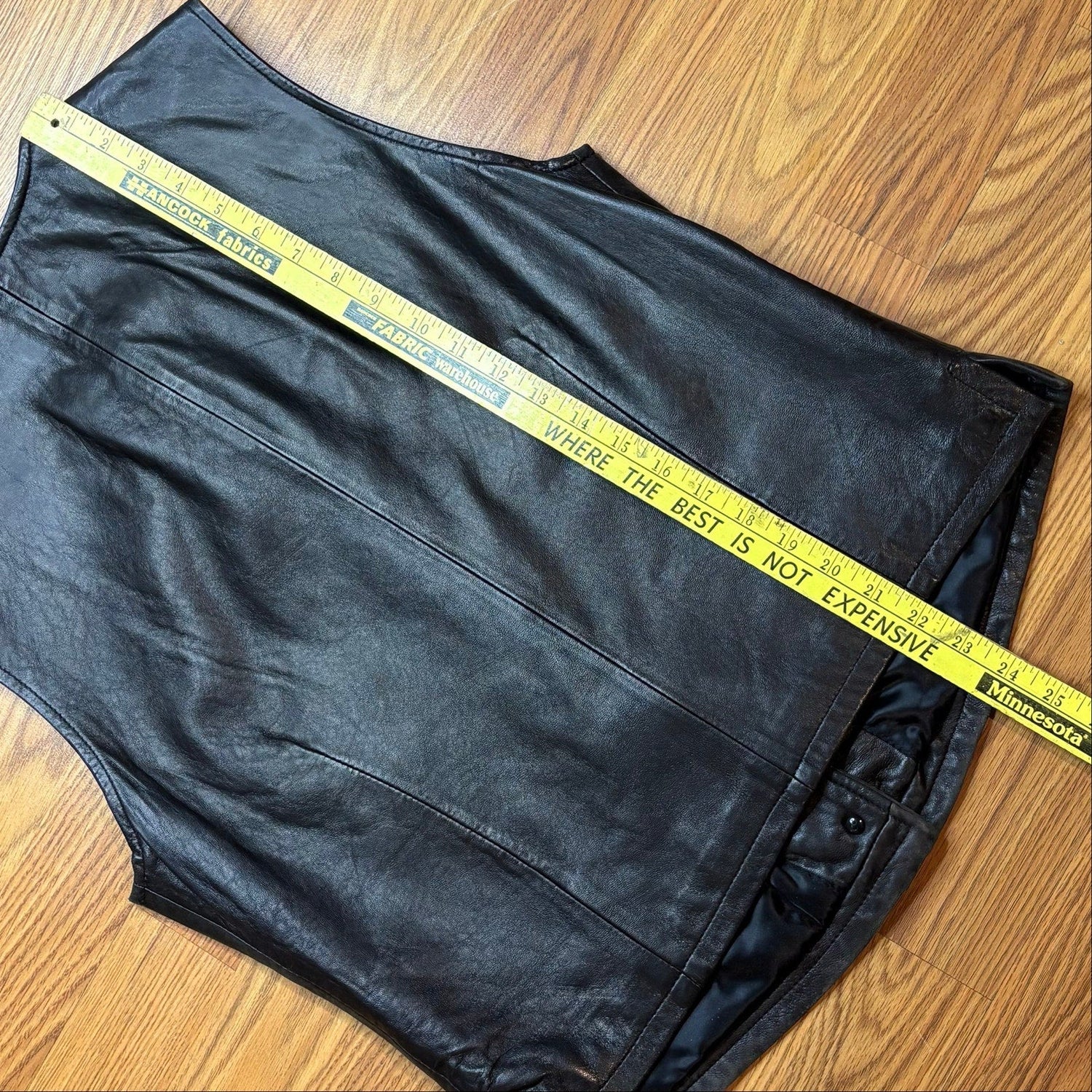 Vintage 1990s Banana Republic Genuine Leather Vest Black Womens M Western - MST GoodsVintage