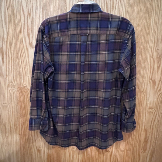 Vintage 1990s Nordstrom Flannel Cotton Soft Heavy M Neutral Purple Gray Brown - MST GoodsNordstrom