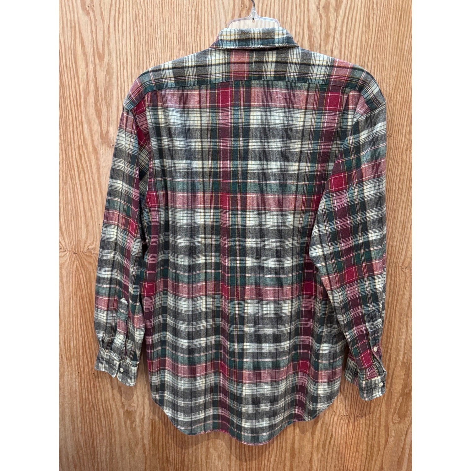 Vintage 1990s Polo Ralph Lauren Flannel Cotton Soft M Green Red Plaid Men's - MST GoodsRalph Lauren