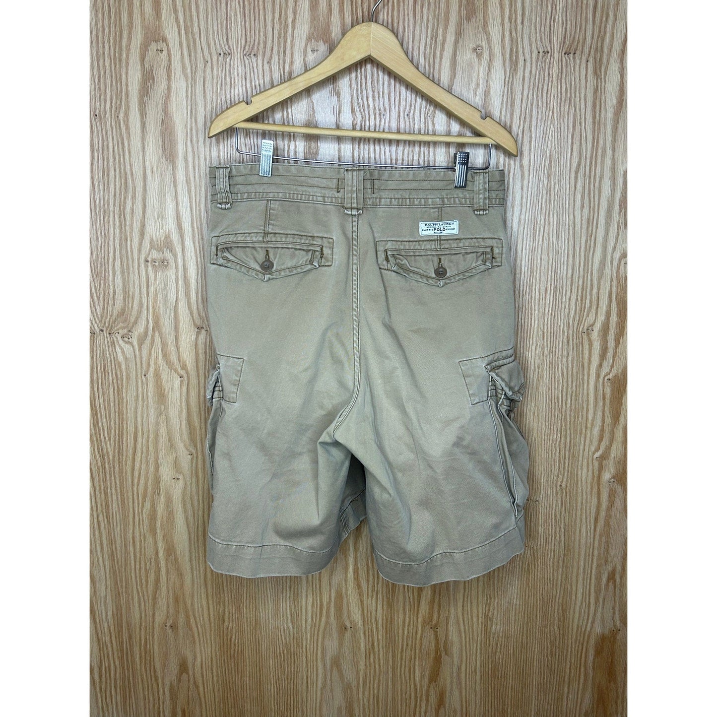 Vintage 1990s Polo Ralph Lauren Khaki Cargo Shorts - MST GoodsPolo Ralph Lauren