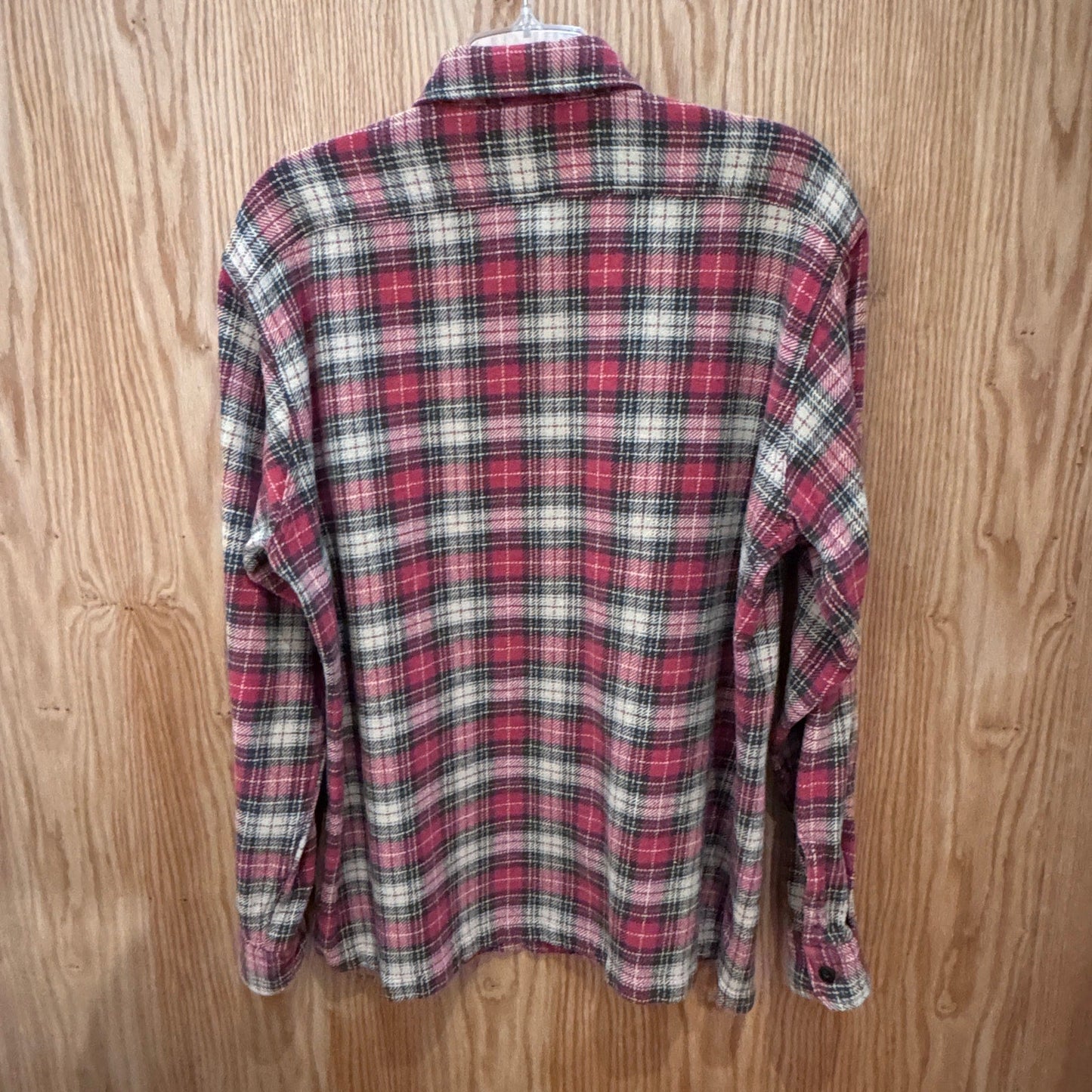 Vintage 1990s Polo Sport Ralph Lauren Flannel Cotton Heavy Thick Plaid Red M - MST GoodsRalph Lauren
