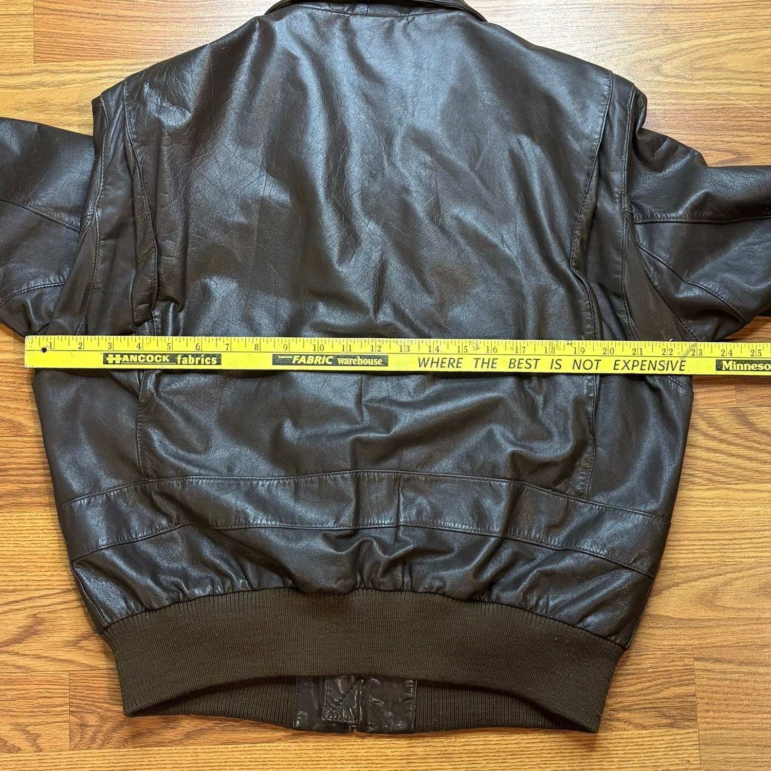 Vintage 80s Stratojac Leather Bomber Jacket Brown Made Korea Mens L - MST GoodsVintage