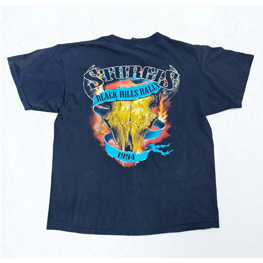 Vintage Born To Roam 3D Emblem T-Shirt Size XL Sturgis Single Stitch USA 1993 - MST Goods3D emblem
