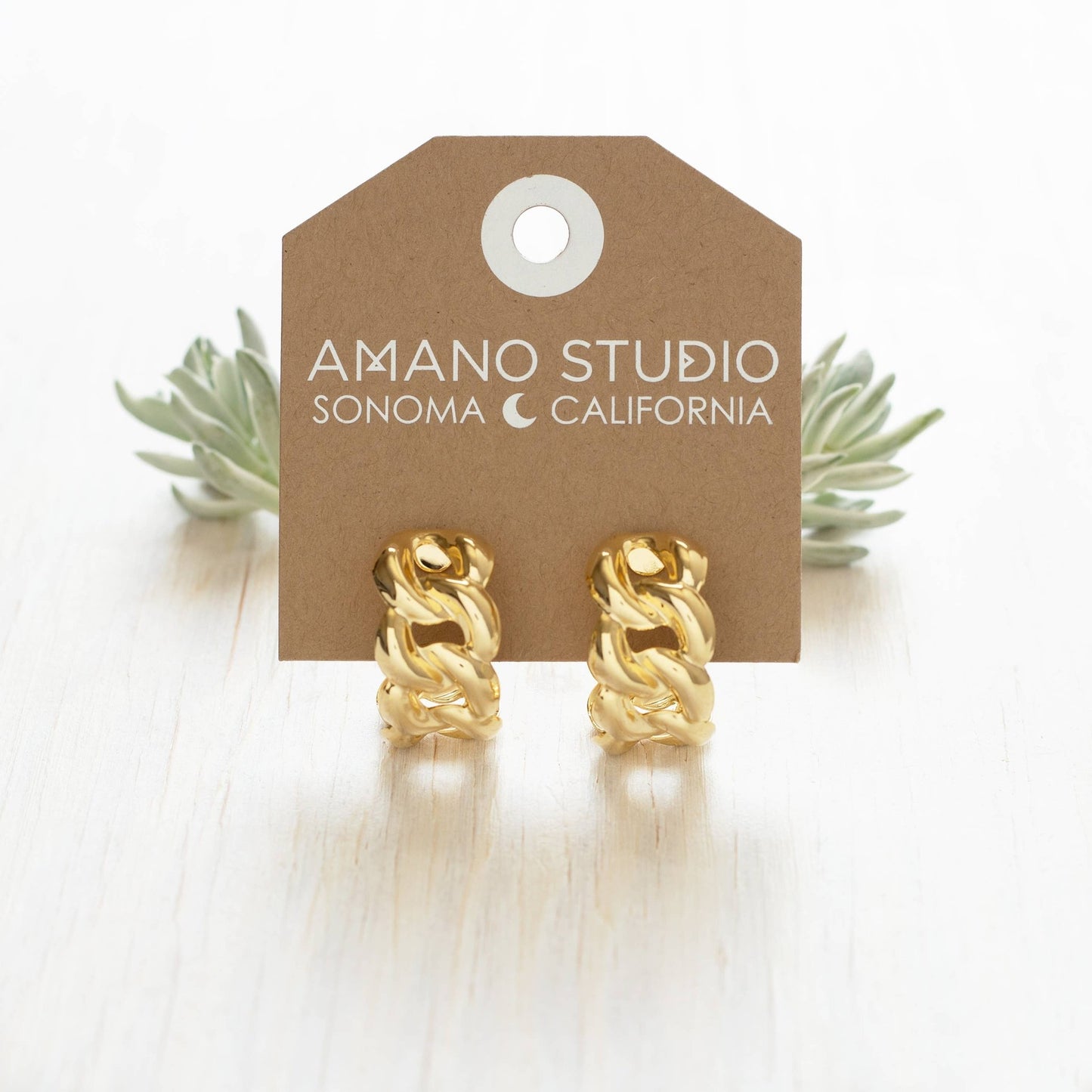 Vintage Chain Link Hoops - MST GoodsAmano Studio