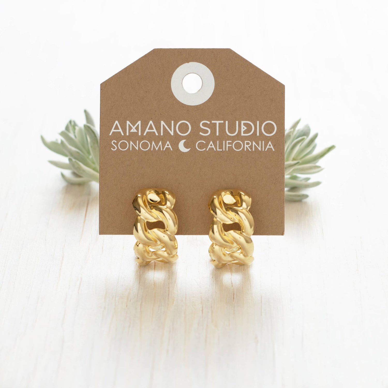 Vintage Chain Link Hoops - MST GoodsAmano Studio
