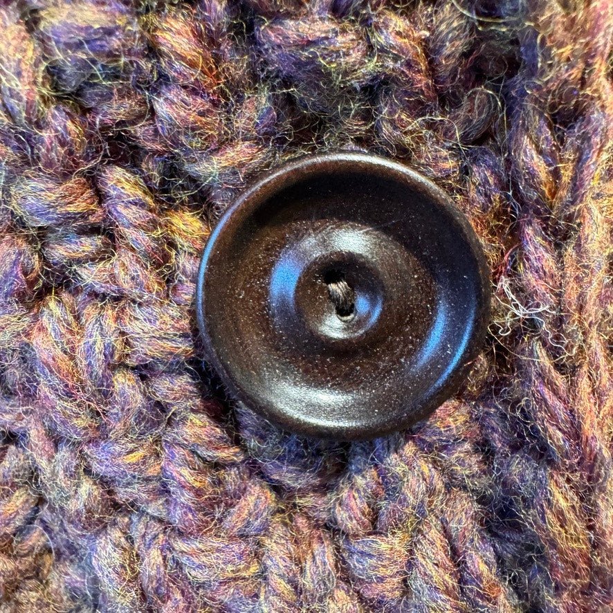 Vintage Chunky Wool Sweater Wood Buttons - MST GoodsVintage