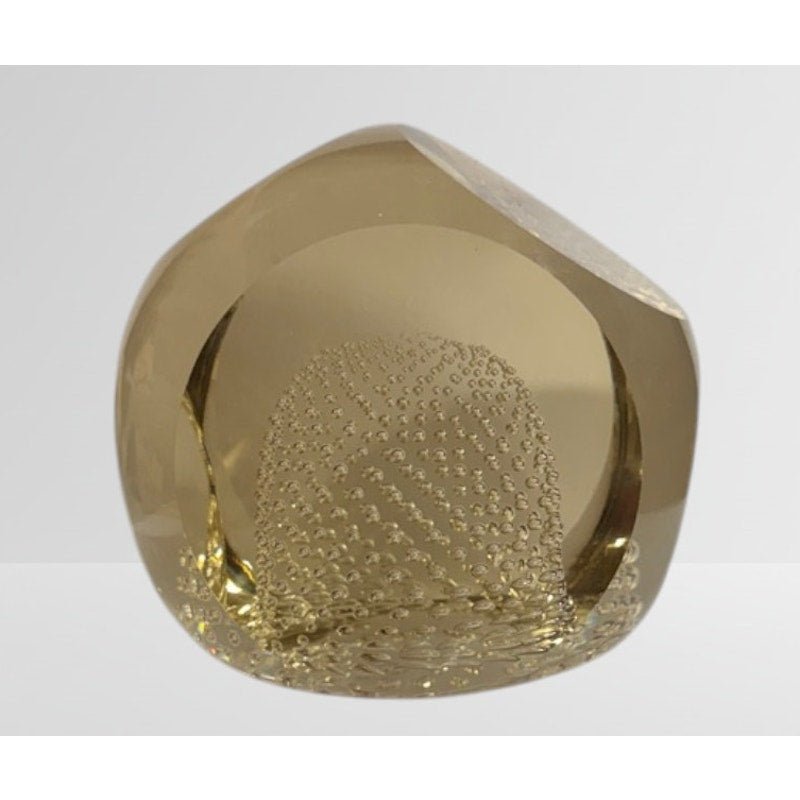 Vintage Cut Crystal Paperweight MCM Bubble Sphere Czechoslovakian Made - MST GoodsCzech Crystal
