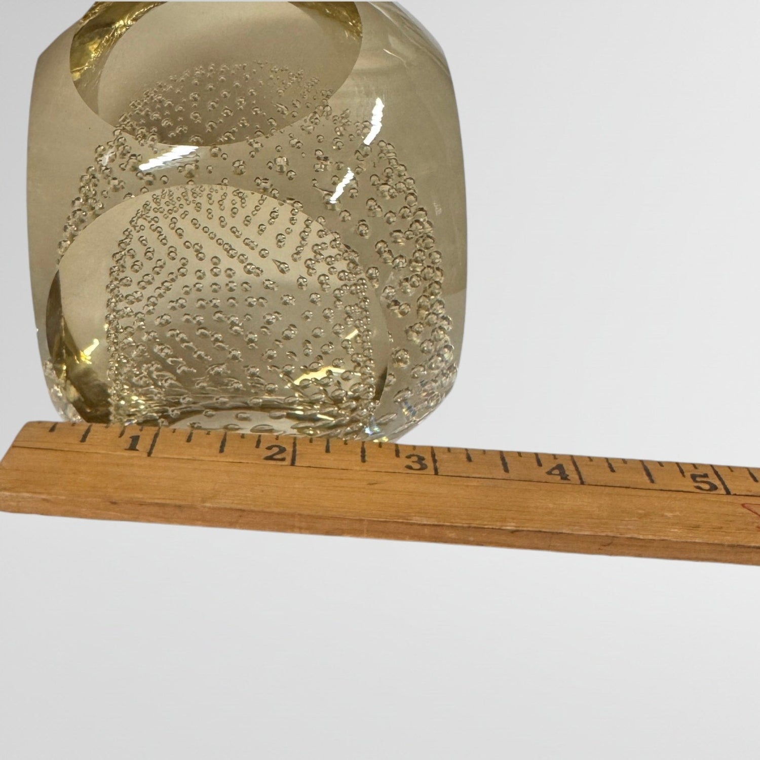Vintage Cut Crystal Paperweight MCM Bubble Sphere Czechoslovakian Made - MST GoodsCzech Crystal