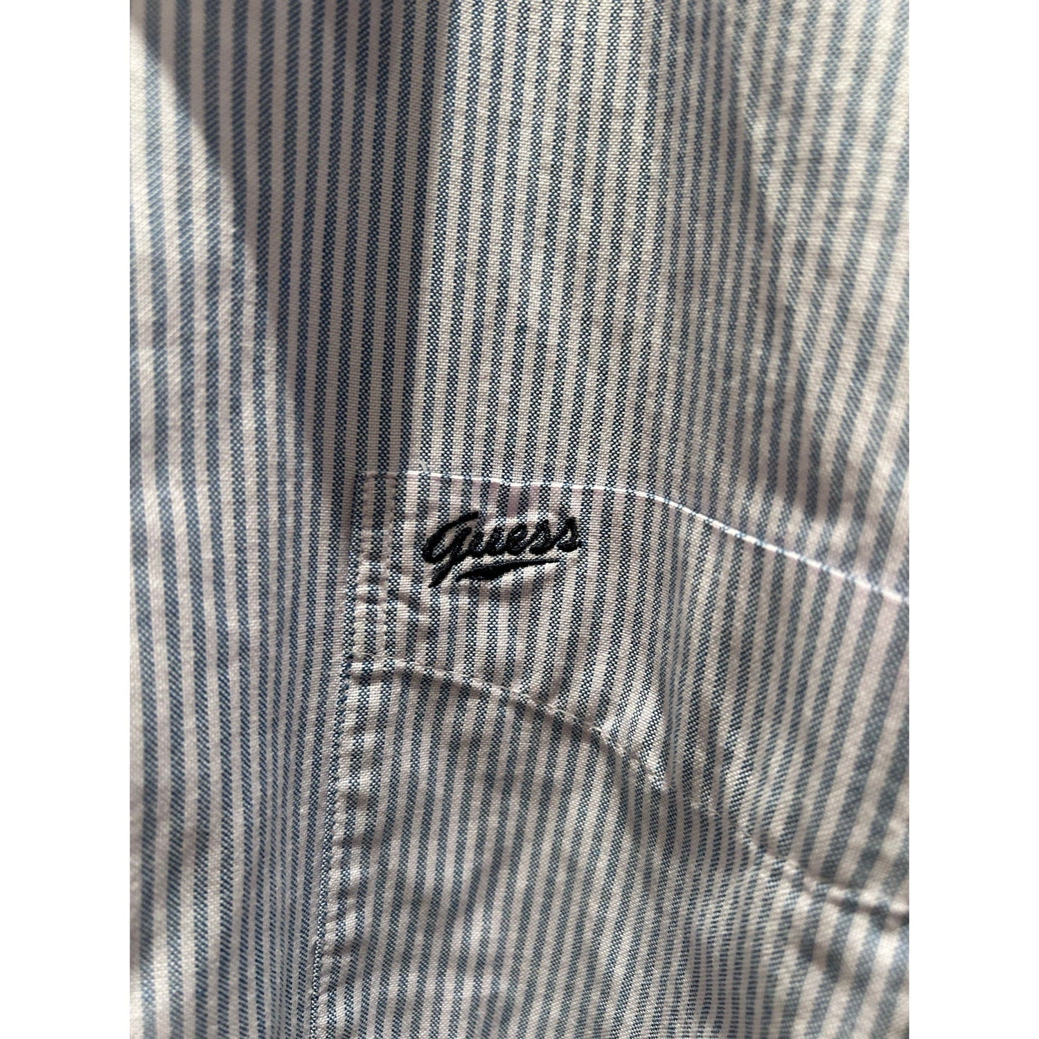 Vintage Guess by George’s Marciano Striped Long Sleeve Shirt Button Down Blue Lg - MST GoodsGUESS by Marciano
