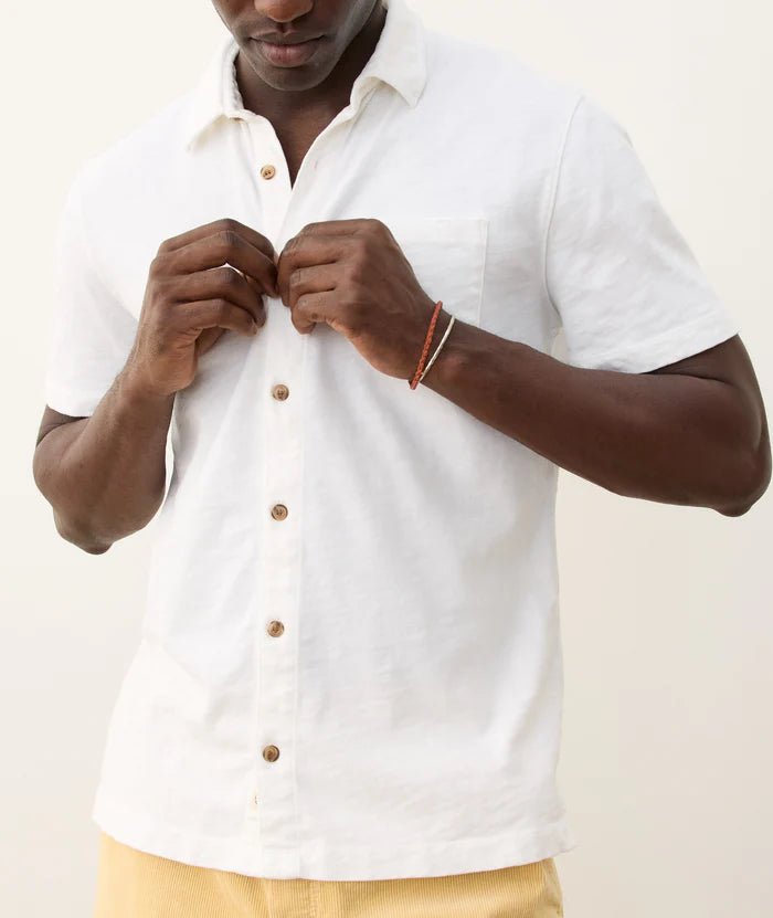 Vintage Heavy Slub Button Down White - MST GoodsMarine Layer