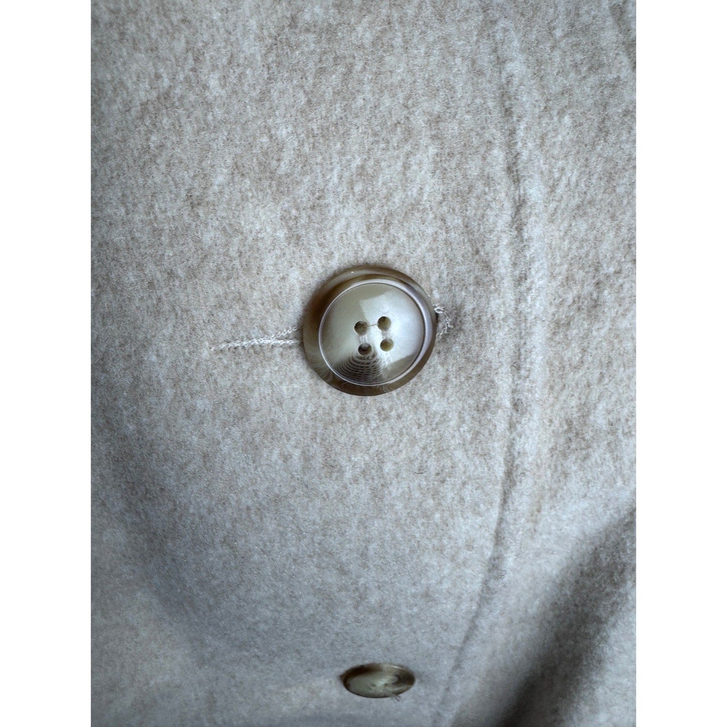 Vintage Herman Kay Wool Coat Cream Women's Large Ivory 1980s - MST GoodsHerman Kay