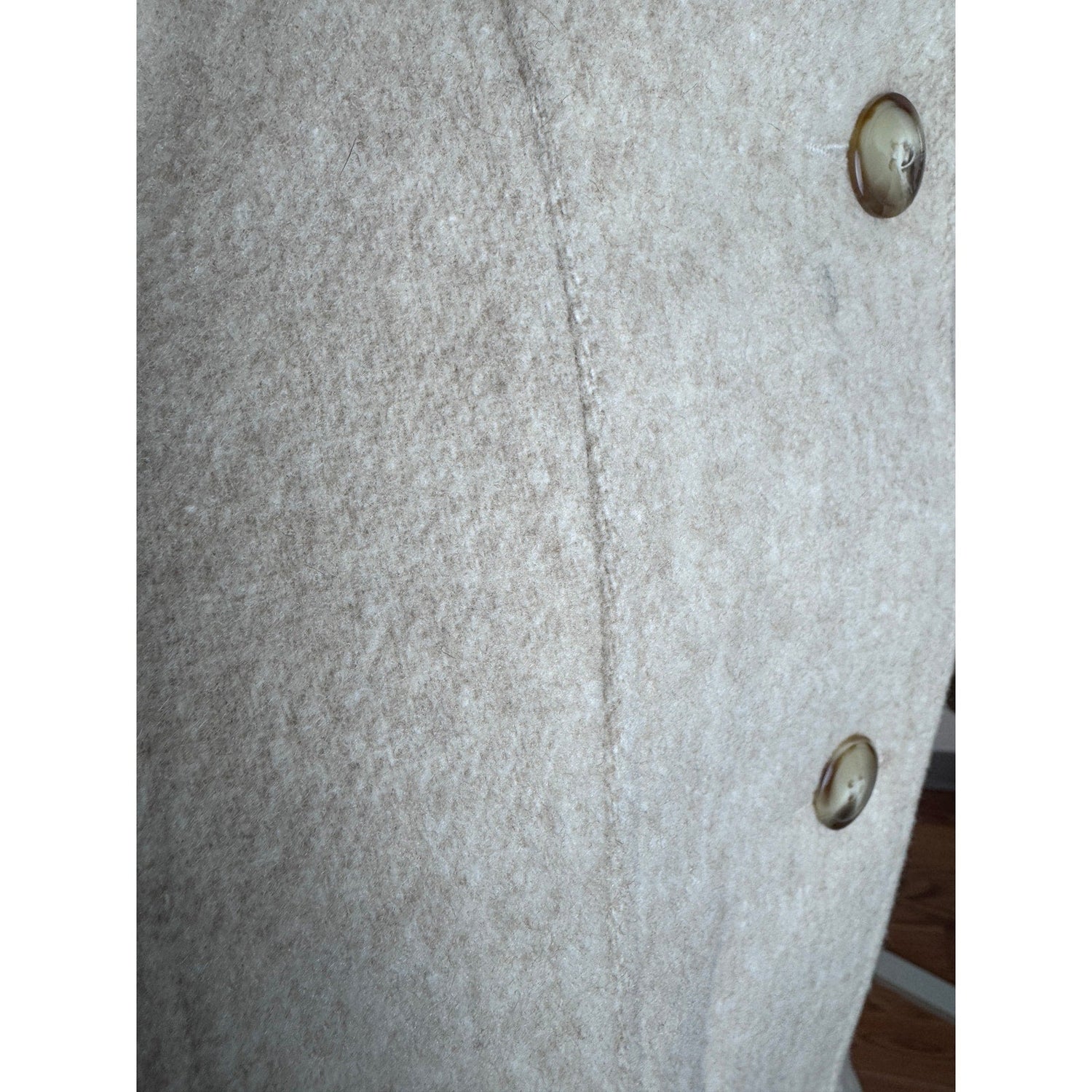 Vintage Herman Kay Wool Coat Cream Women's Large Ivory 1980s - MST GoodsHerman Kay