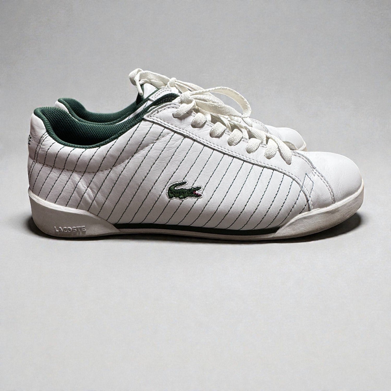 Vintage Lacoste Men’s Tempos Low Sneakers White/Green Men's 8.5 - MST GoodsLacoste
