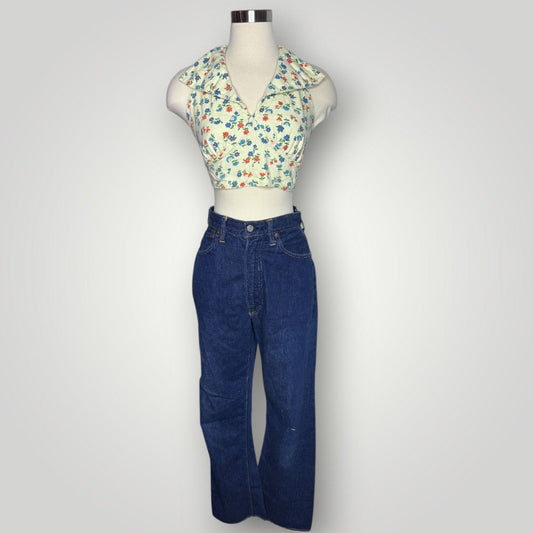 Vintage Levi's Big E 701 Women's Selvedge 1940s Full Hip Thigh 26" Waist XS sz 2 - MST GoodsVintage
