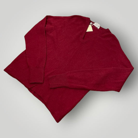 Vintage Lord and Taylor Man's Shop Lambswool V-Neck Sweater Red Men's XL - MST GoodsLord & Taylor