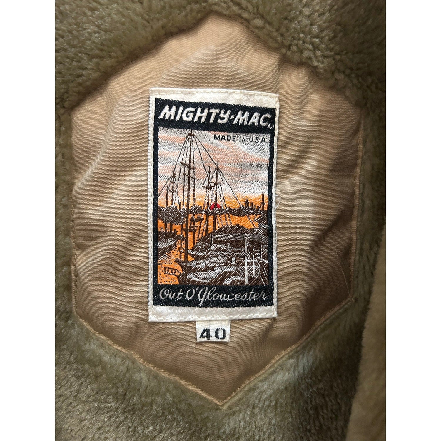 Vintage Mens Mighty Mac Fur Lined Coat Unique T - Handle Zipper - MST GoodsMighty Mac