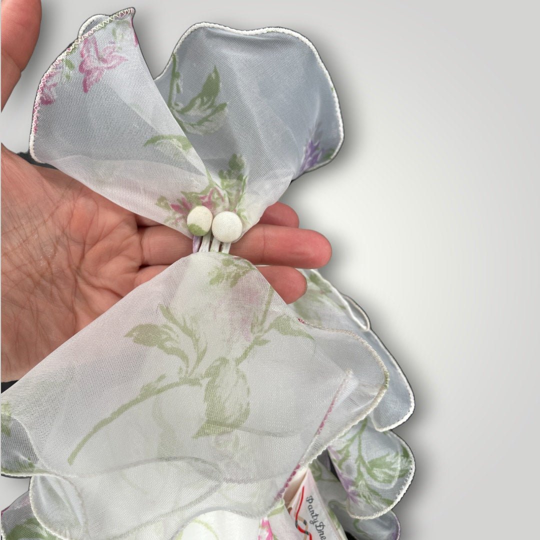 Vintage Prom Dress One Shoulder Ruffled Floral Lilac Print Barbie Small 2 1970s - MST GoodsUnbranded