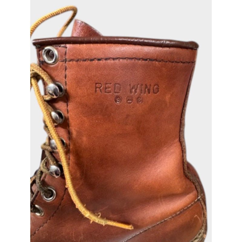 Vintage Red Wing Boots Women's 8 1980s Brown Leather Moccasin Toe Moc-Toe - MST GoodsVintage