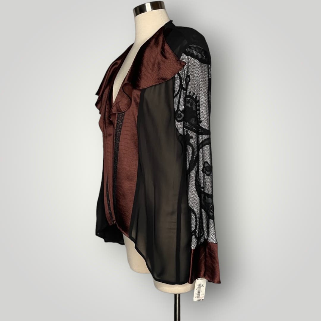 Vintage SA2 Spencer Alexis Y2k Fairy Boho Open Front Blouse Cardigan Ruffles - MST GoodsSpencer Alexis