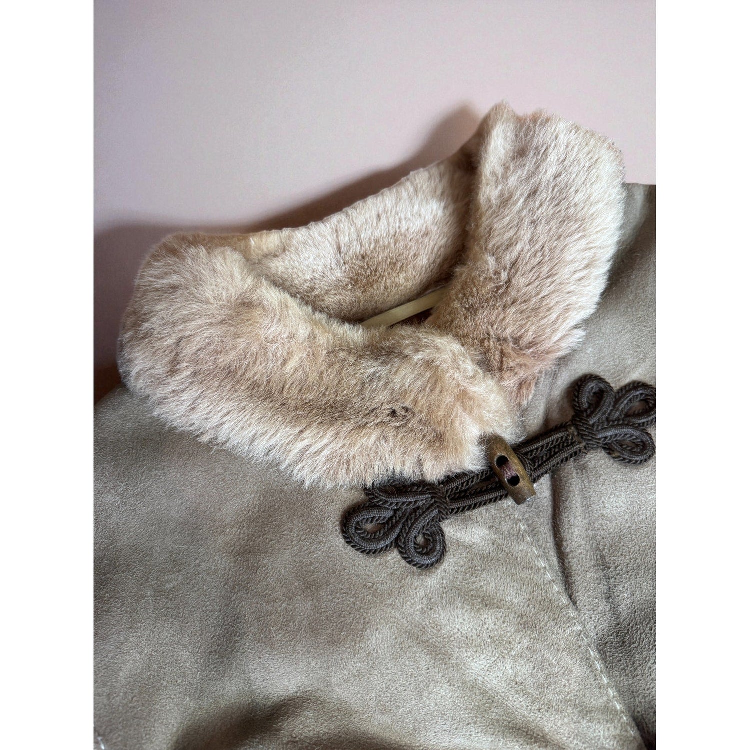Vintage Sheepskin Shearling Fur Suede Penny Lane Style Medium Women Fitted - MST GoodsUnbranded
