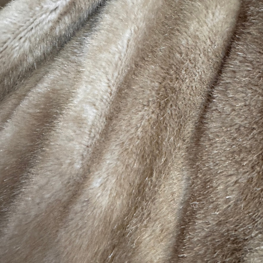 Vintage Tissavel French Faux Fur Coat 1960s Women's Light Brown Tan Swing - MST GoodsIrene Sargent