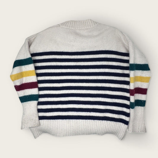 Vintage Top La Ligne Striped Multicolor Sweater Wool Cashmere Blend Women Large - MST GoodsLa Ligne