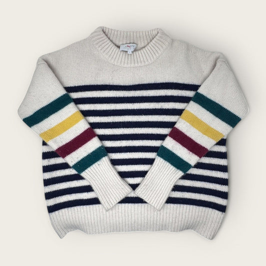 Vintage Top La Ligne Striped Multicolor Sweater Wool Cashmere Blend Women Large - MST GoodsLa Ligne