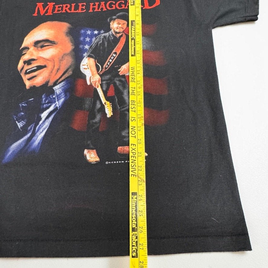 Vintage Tour T-Shirt Merle Haggard The Legend Continues Men's Medium Single St - MST GoodsFruit of the Loom