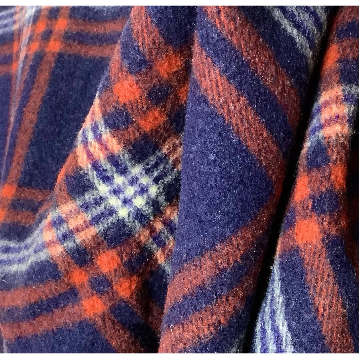 Vtg Antique Pendleton Cayuse Indian Blanket Plaid Fringe Red Blue White 1920s - MST GoodsPendleton