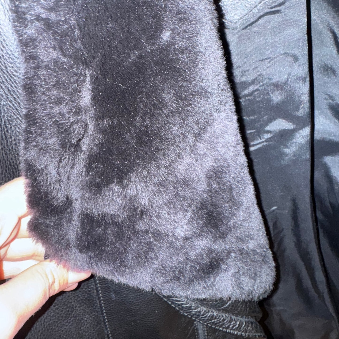 Vtg Bermans Leather Coat mouton - MST GoodsVintage