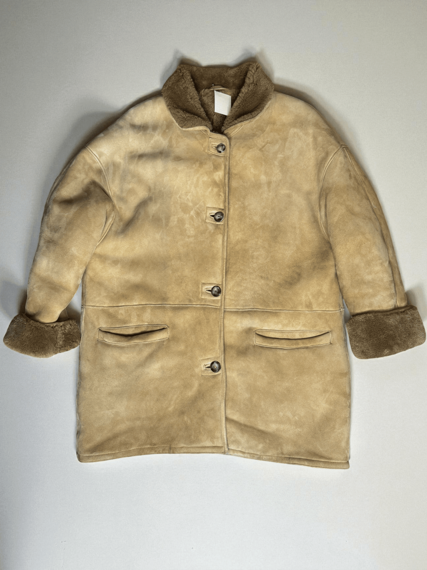Vtg Leder Fischer Shearling Sheepskin Rancher Coat - MST GoodsVintage