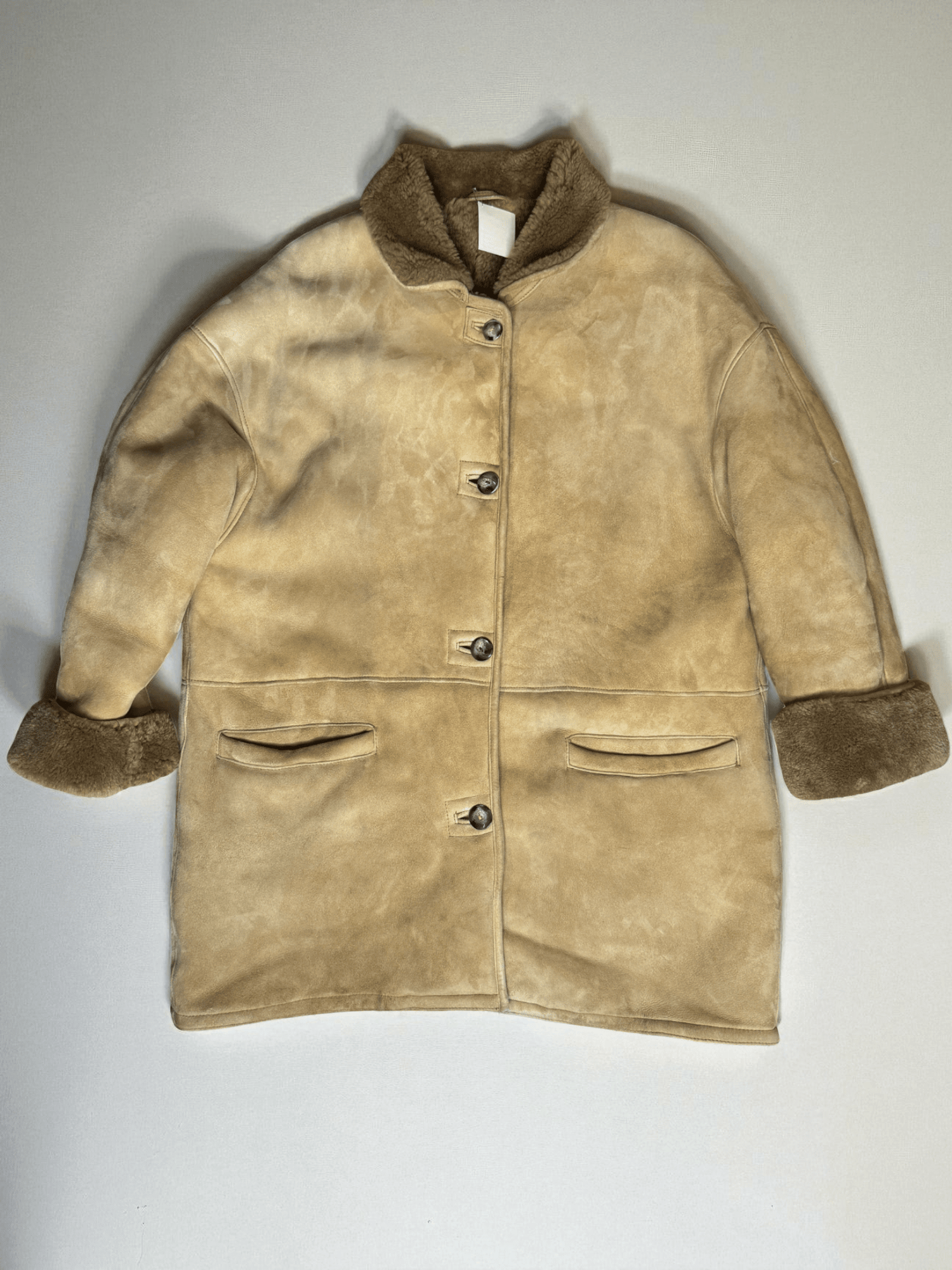 Vtg Leder Fischer Shearling Sheepskin Rancher Coat - MST GoodsVintage